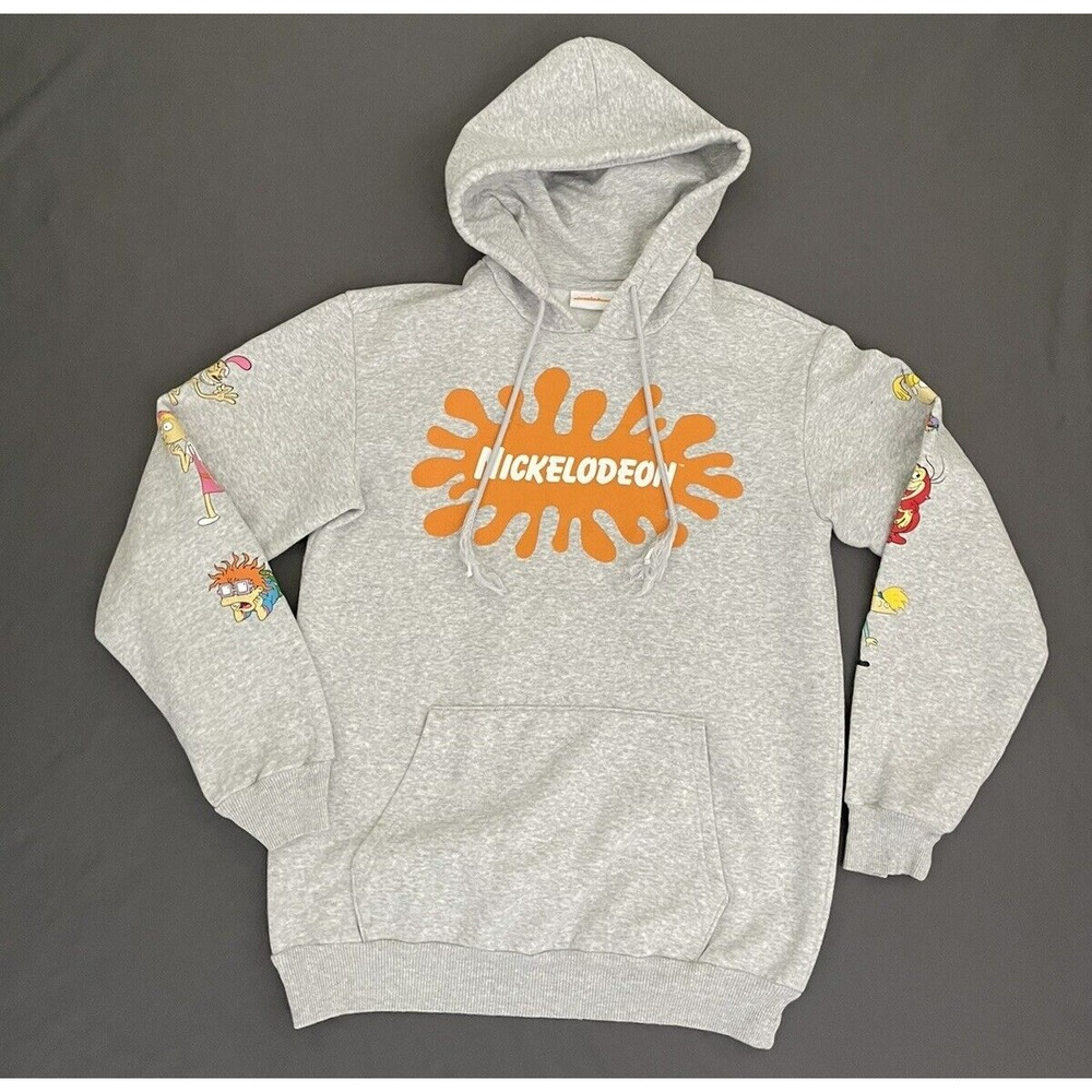 Nickelodeon Sweater Womens S Small Rugratsâ Hoodie Gray Pullover Casual Adult